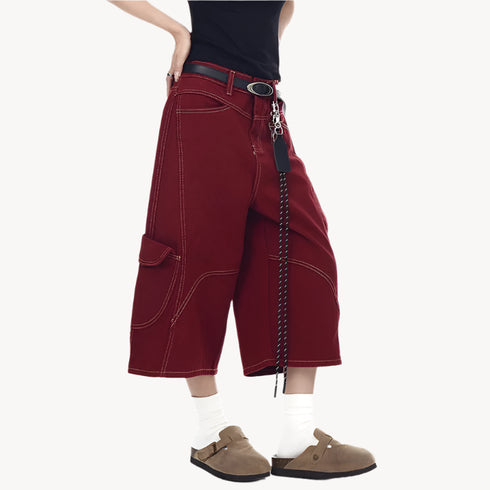 Black Vintage Baggy Denim Shorts – High Waist Streetwear